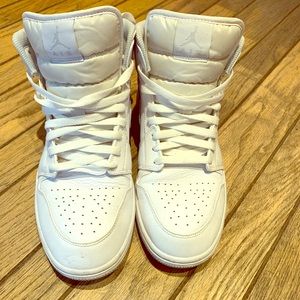 Barely worn Air Jordan 1 Retro Mid “Triple White”